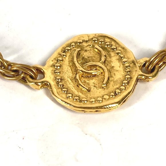 CHANEL Vintage Long Necklace Chain Accessories Gold - Picture 6 of 8